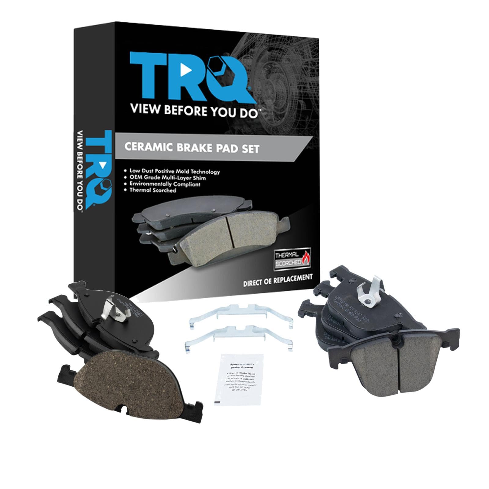 TRQ Brake Pads Ceramic Compatible with 09-17 BMW Image