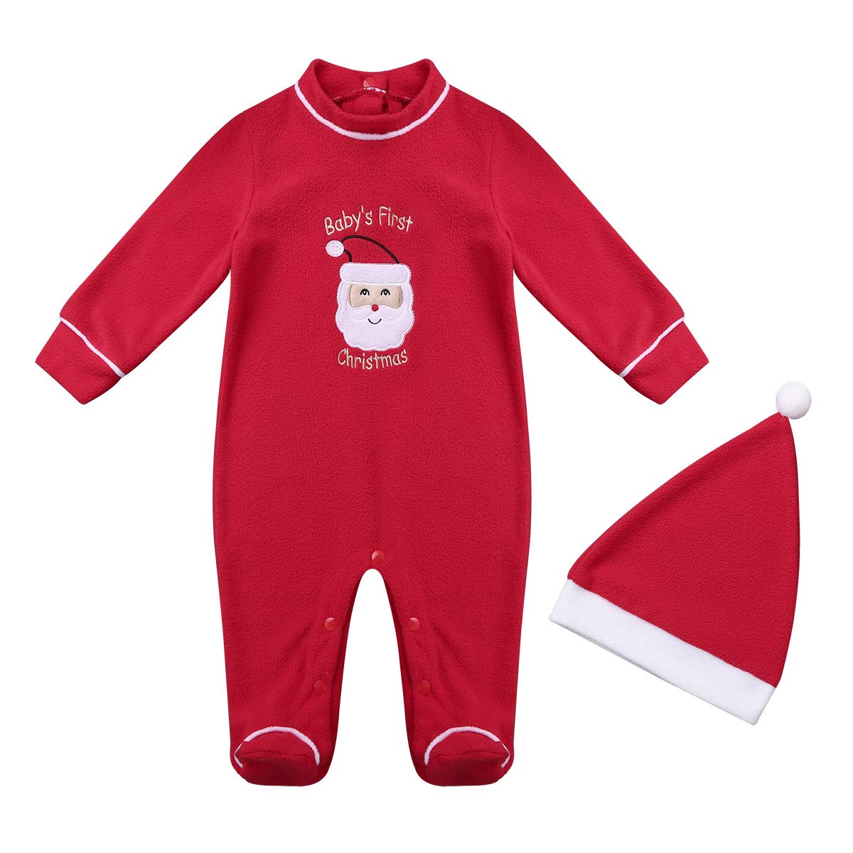 Dpois Vetement Bebe Fille Hiver Noel Body De Naissance Ensemble Bebe Fille Garcon Pyjama Deguisement Costume Noel Barboteuse Anniversaire Chapeau Christmas Tenues De Noel Bebe Fille 0 24m Bodys Et Combinaisons
