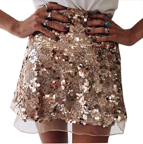 Women's Sexy Sequins Cocktail Mini Skirt Club Dress