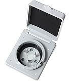 30A RV Power Plug Twist Lock Inlet with 3 Stainless Steel Pins