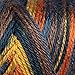Caron (3 Pack Simply Soft Stripes 100% Acrylic Soft Martha's Vineyard Yellow Blue Brown Orange Yarn for Knitting Crocheting Medium #4