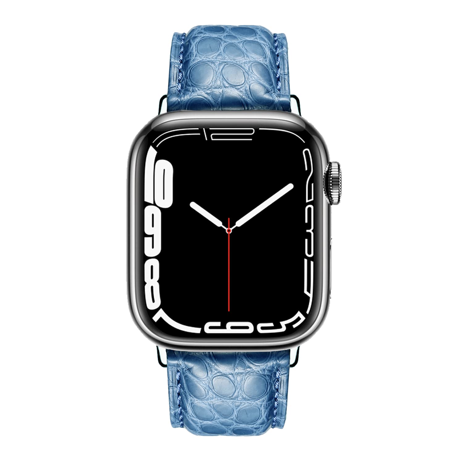 MUENShop Compatible with Apple Watch Alligator Strap 49mm 45mm 44mm 40mm 41mm Real Crocodile Replacement Band for iWatch Series 9 8 7 6 5 4 SE,Ultra/Ultra 2