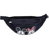 Jerry Leigh Disney Peeking Mickey Mouse and Minnie Mouse Fanny Waist Pack, Black, one size