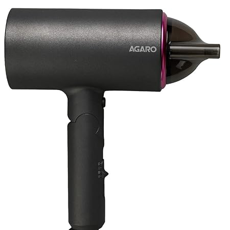 AGARO HD-1214 Premium Hair Dryer with 1400-Watt Motor, 3 Temperature Settings & Cool Shot Button (Black)