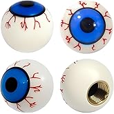 QILISEN Car Tire Valve Stem Caps 4 Pack, Valve Stem Covers with Funny Eyeball Shape Design, Dustproof and Air Leakage Proof, Tire Air Caps for Cars, Trucks, SUVs