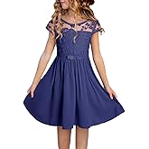 blibean Girls Elegant Lace Mesh Semi Formal Party Dress Size 6-15 Years