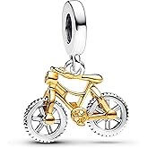 NUNUYAYA Charms Beads 925 Sterling Silver Gold Leaf Travel Friend Love Family Dangle Pendant with 5A Cubic fits for Charms Bracelets for Woman Valentine's Day Mother's Day Christmas Birthday Gift