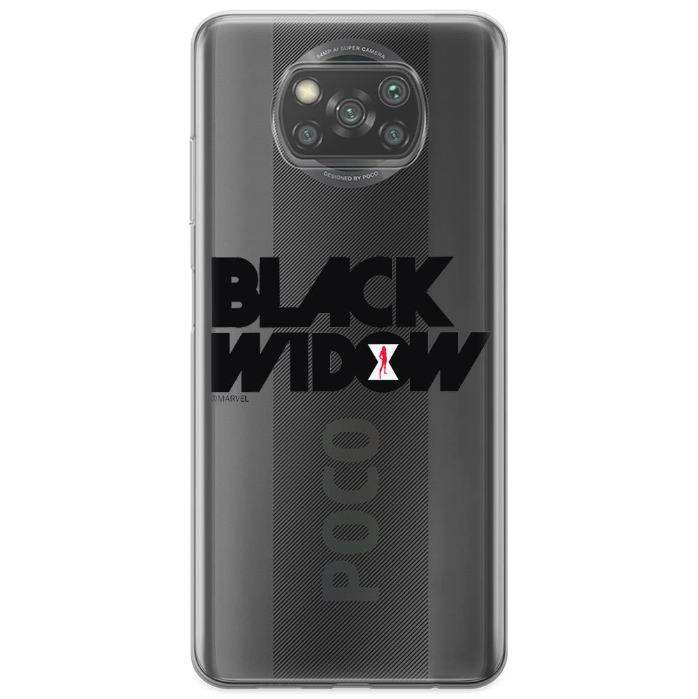 ERT GROUP mobile phone case for Xiaomi POCOPHONE X3 original and officially Licensed Marvel pattern Black Widow 010 optimally adapted to the shape of the mobile phone, partially transparent