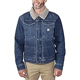 Carhartt Mens Relaxed Fit Denim Sherpa-lined Jacket