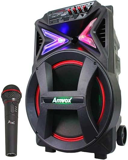 Caixa amplificada amvox com microfone Clearance