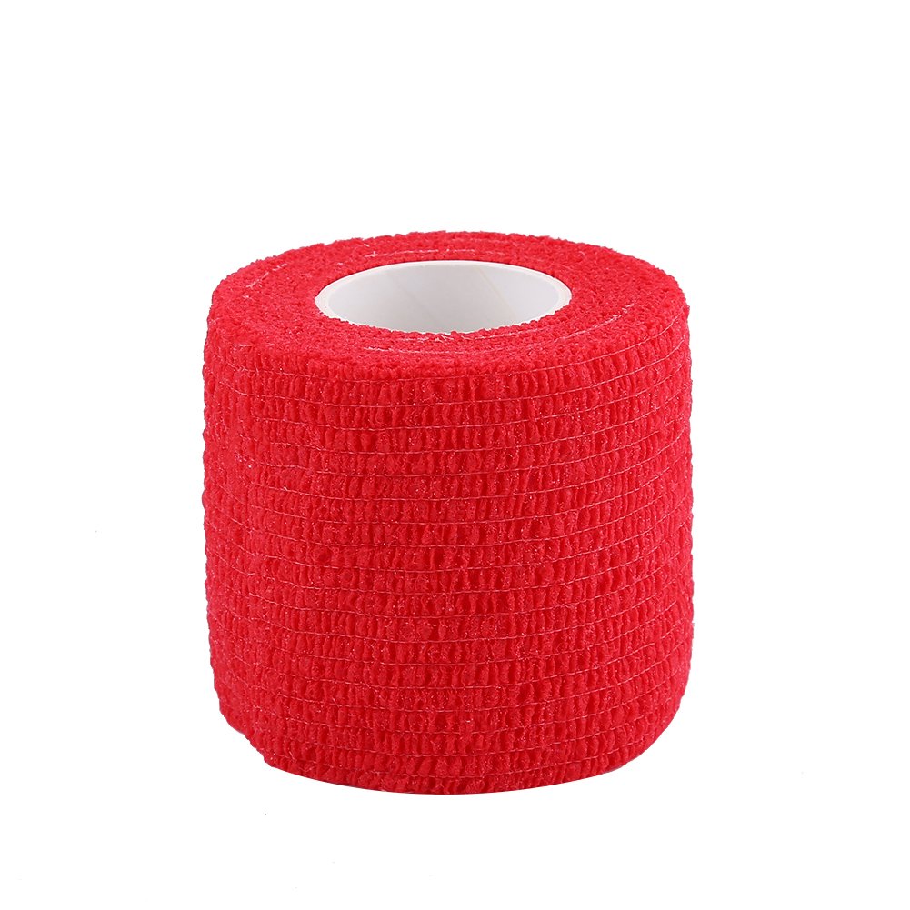 VGEBY1 Sports Bandage, 5 Rolls Self-Adherent Tape Waterproof Sport Tape Rainbow for Sports, Wrist, Ankle, Ankle Sprains and Swelling(red) Personal Care Body Correction And Protective Equipment