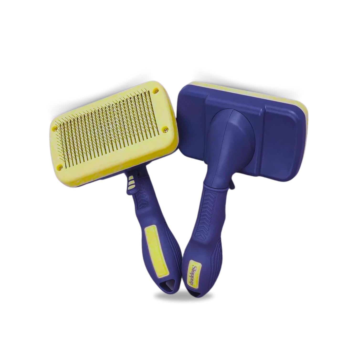 PetBuds Flea Comb for Dogs and Cats, Dog Hair Comb Grooming Tool for Removing Tear Stains, Fleas, Dandruff, Lice (Slicker Dog Brush, 2, count)