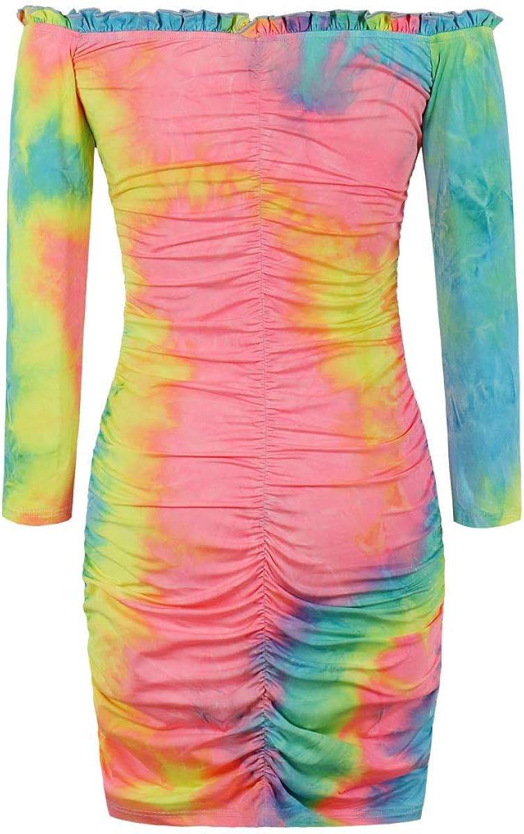 Sofkiny Sports Tie Dye Half Zip Biker Shorts Set Short Sleeve Crop Top Clubwear Tracksuits: Clothing
