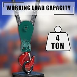 PRFFWK 4 Ton 4-1/2" Sheave 1/2" Wire Rope Snatch