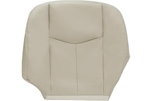 AOUTTUOA Driver Side Bottom Leather Seat Cover Light Neutral Tan （#522 or 52i ） Compatible with Chevy Tahoe Avalanche Suburban 1500 2500 ＆ GMC Yukon XL 1500 2500 2003 2004 2005 2006