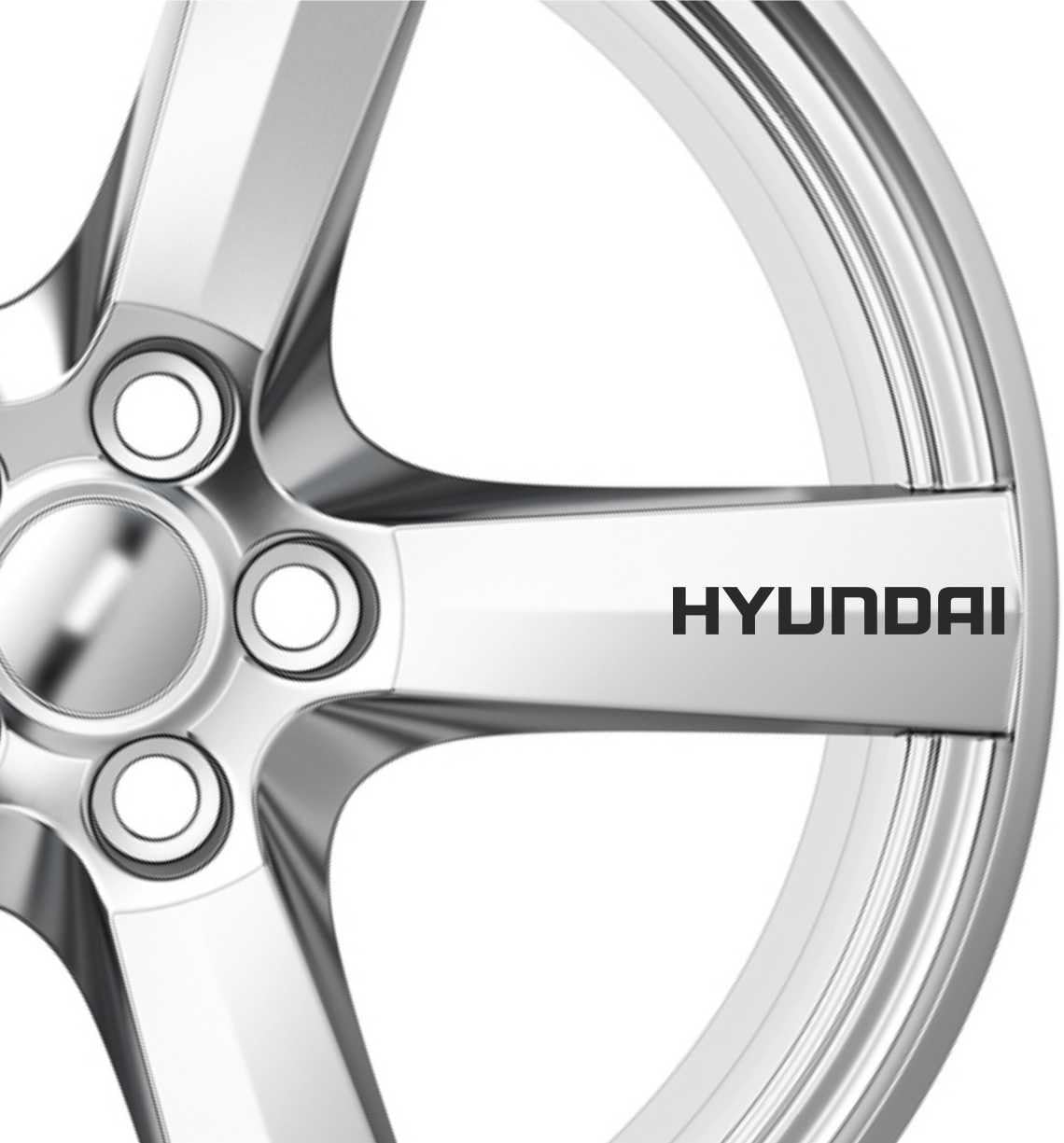 8 x Hyundai Alloy Wheels Decals Stickers Adhesives i10 i20 i30 ix