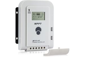 Koolertron 20A MPPT Solar Charge Controller ,12V/24V Solar Panel Regulator with 5V USB Output Multip Circuit Protection Work with AGM, Gel, SEL, Flooded and Lithium