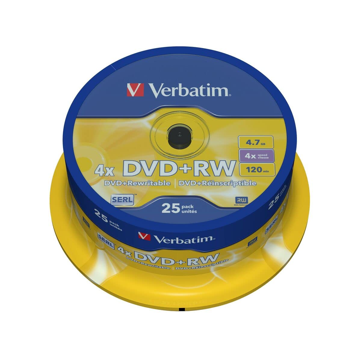 DVD+RW 4X. 4.7GB Branded