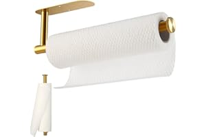 FVVIIA Paper Towel Holders for Kitchen,Paper Towels Bulk- Self-Adhesive Under Cabinet,Both Available in Adhesive and Screws,Stainless Steel Paper Towel Roll Rack