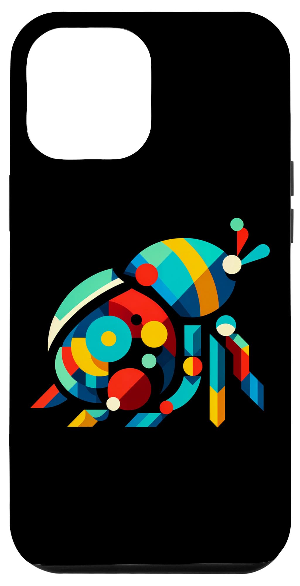 iPhone 15 Pro Max Modern Geometric Minimalism Illustration Dung Beetle Graphic Case