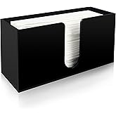 Paper Towel Holder for Countertop, Black Acrylic Napkin Dispenser – Fits Multifold, C-Fold & Z-Fold Trifold Towels, Durable 5mm Thick for Bathroom, Kitchen, Restaurant & Toilet (1pcs)