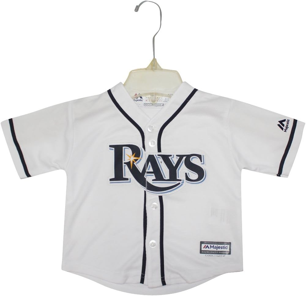 Amazon.com : Infant TB RAYS Dri-Fit Baseball Jersey / Embroidered Logo 24M White : Sports & Outdoors