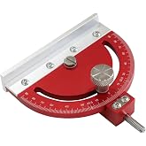 Adjustable Multi-Angle Drill Press Protractor Square Guide,Precision Drill Bit Angle Finder from -85&deg; to 85&deg; for Drill Press Table &ndash; Red