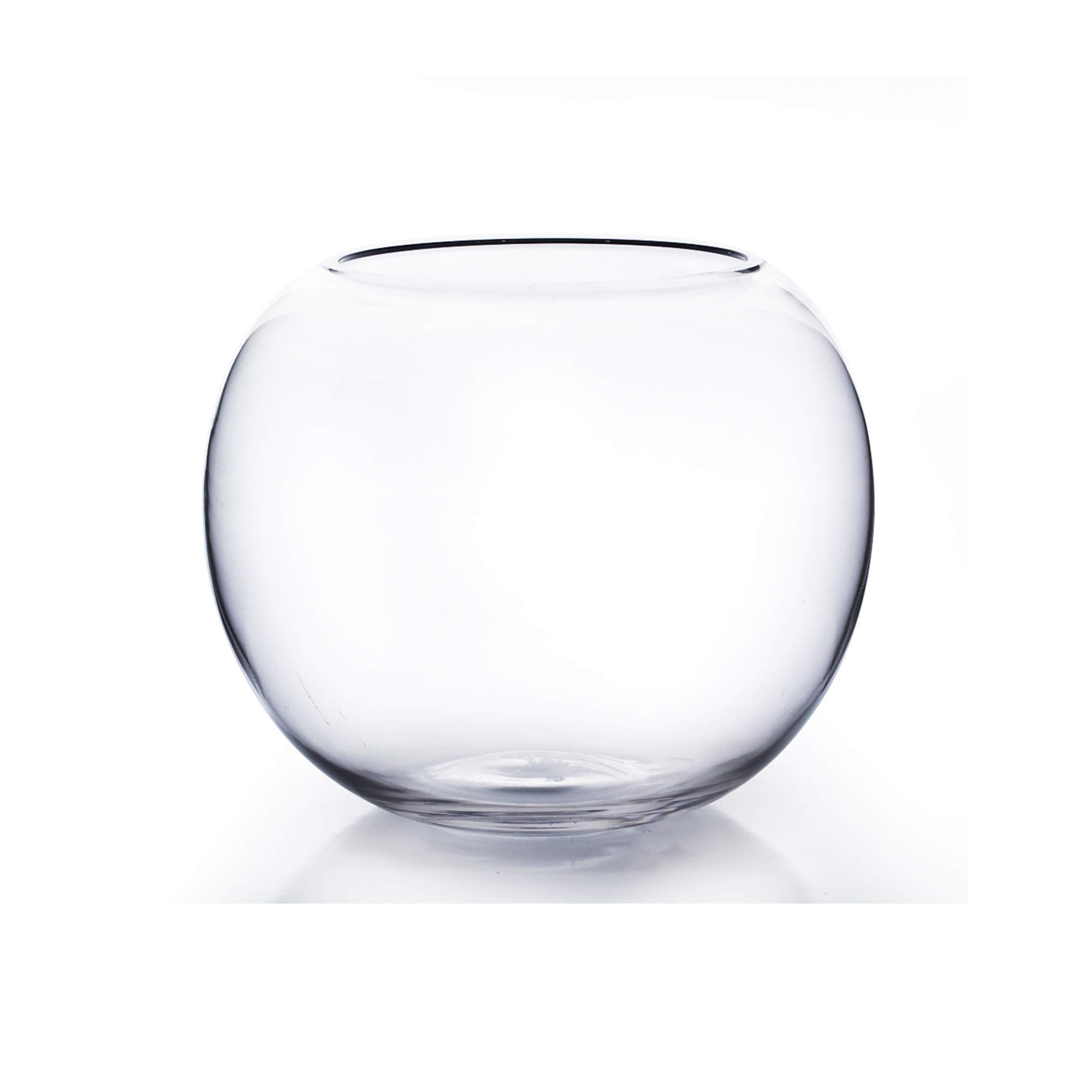 Photo 1 of (used/fair) WGV Bowl Glass Vase, Diameter 10", Height 8", Open Width 6", (Multiple Sizes Choices) Clear Bubble Planter Terrarium Fish Bowl for Wedding Event Home Decor, 1 Piece (VBW0010)
