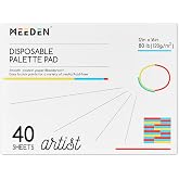 MEEDEN Artist Palette Paper Pad: 12"x16", 40 Sheets (80lb/120gsm) for Adult | Paint Palette Paper for Beginner Artists, Disposable Paint Mixing Papers for Acrylic Watercolor Oil Painting