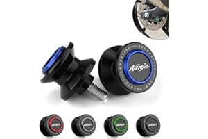 Mokiton Motorcycle M8 Swingarm Spools Slider Compatible With Ninja ZX6R ZX4R ZX4RR ZX10R 650 500 400 1000SX | Rear Stand Screws Ninja650 Ninja500 Ninja400 Ninja636 ZX636 Accessories (Blue)