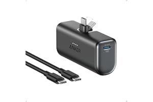 Anker iPhone 17 Portable Charger, Nano Power Bank with Built-in USB C Connector, 5,000mAh Portable Charger 22.5W, for iPhone 17/16/15 Series, Samsung S22/23 Series, iPad Pro/Air, AirPods, and More