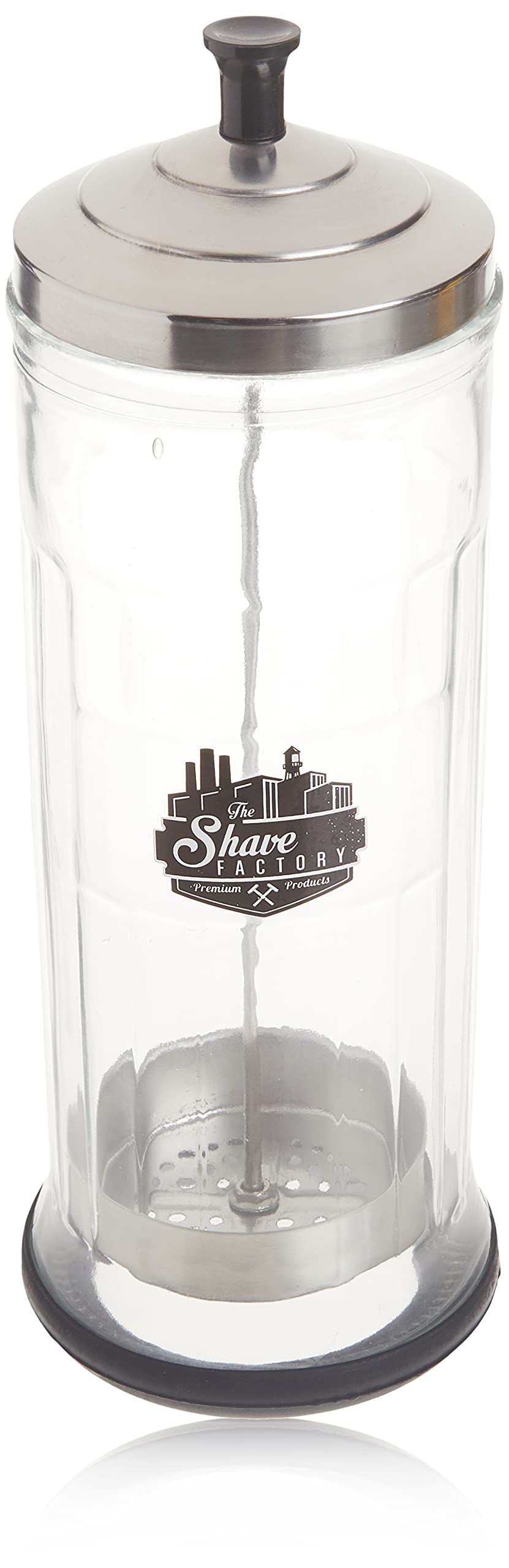 Shaving Factory Professional Grade Disinfecting Jar for Salons and Barbers, clearly, 37oz