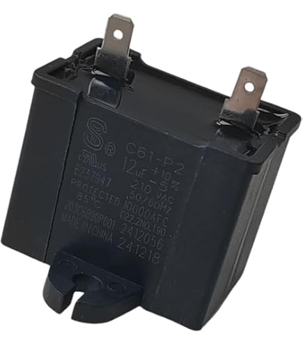 【Fuenteです】 Refrigerator Run Capacitor C61-P2 12uF 210VAC, Replaces