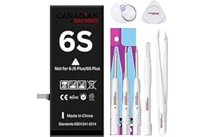Canadian Cell Parts Replacement Li-ion Battery Compatible with iPhone 6S Model A1688 A1633 A1700, 100% New 0 Cycle with Free 