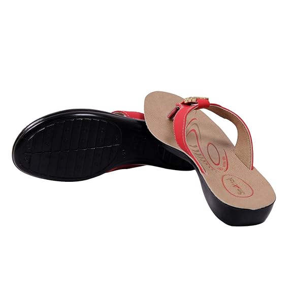 Buy VKC Smartak 8204 red Women Slipper Size 10 at Amazon.in