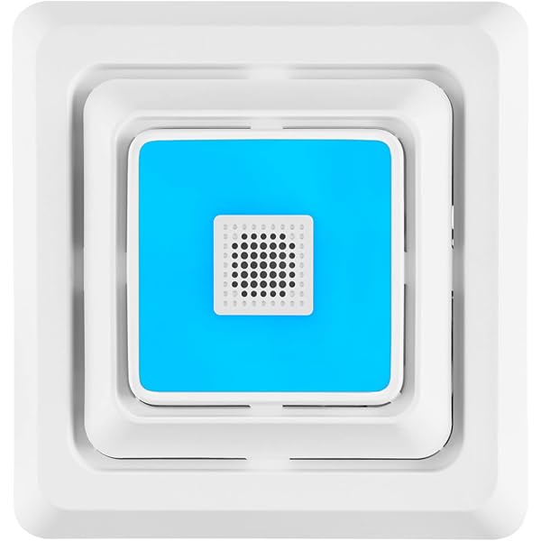 Broan-NuTone FG800RGBS Bluetooth Speaker u0026 Customizable Color Changing LED  Cover/Grille for Bathroom Fans, Easy DIY Install, Bright White - Amazon.com
