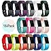 Maledan Replacement Bands Compatible with Fitbit Charge 2 for Women Men, 16-Pack, Large