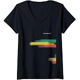 Womens Marley Official Rasta Splatter V-Neck T-Shirt