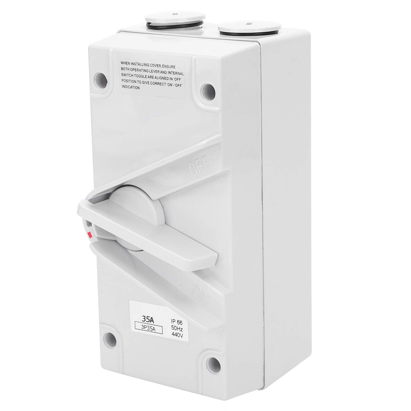 Weatherproof Isolating Switch, Industrial Dustproof Waterproof 3P Isolator Switch with Super Thick Shock Resistant Shell(CF-3P35A)