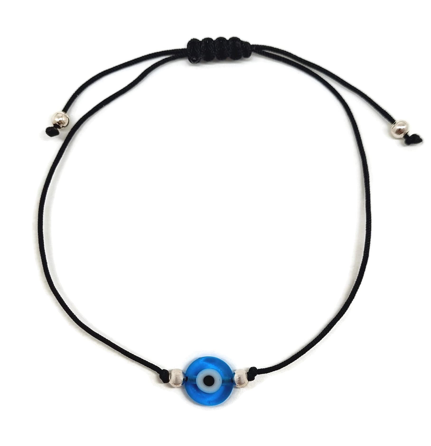 MYSTIC JEWELS Classic Eye of Good Luck Bracelet with Red Thread for Gift (Black)