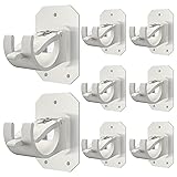 8PCS Upgraded Curtain Rods No Drilling,No Drill