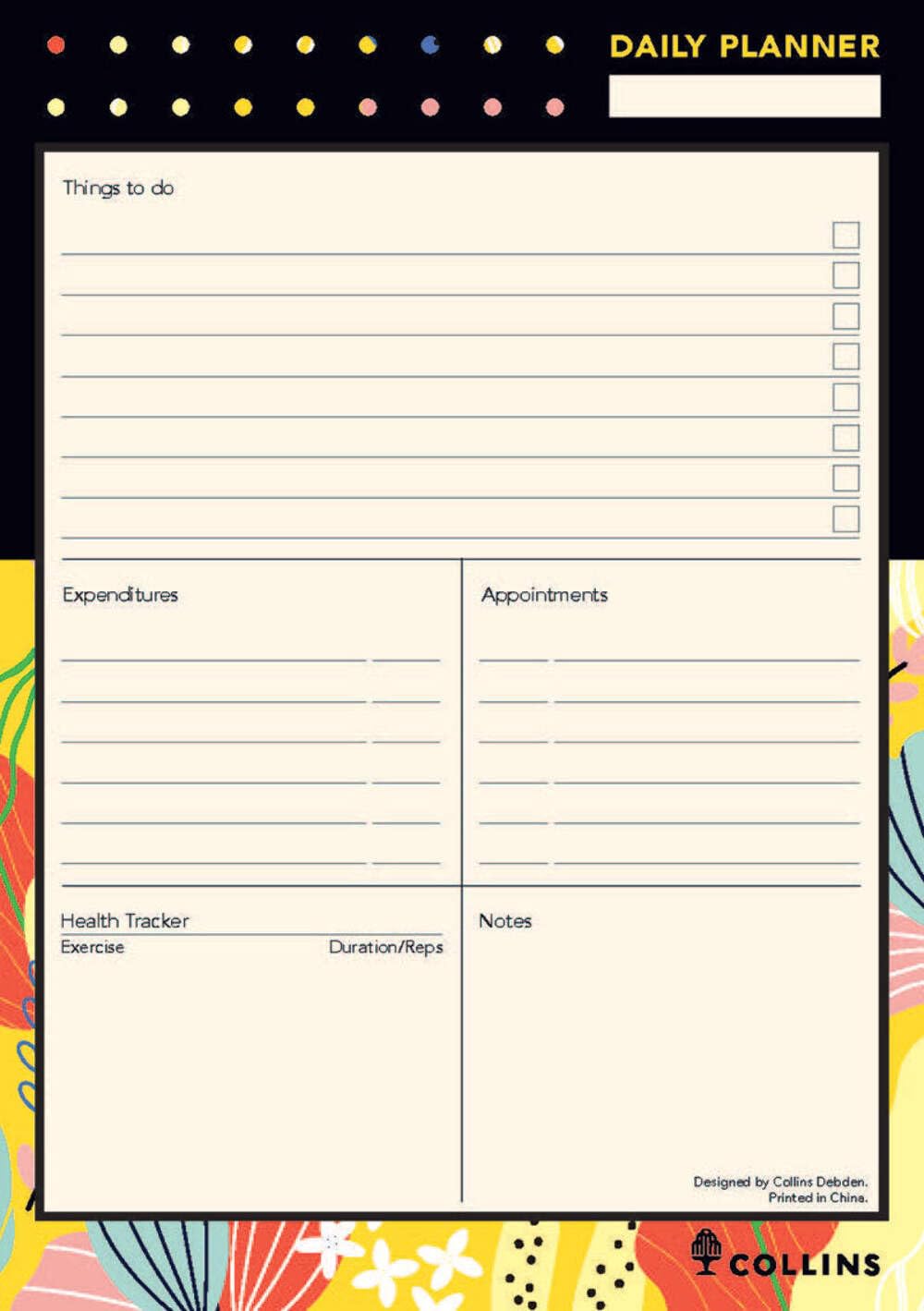 Kalos A5 Daily Planner Pad - Yellow