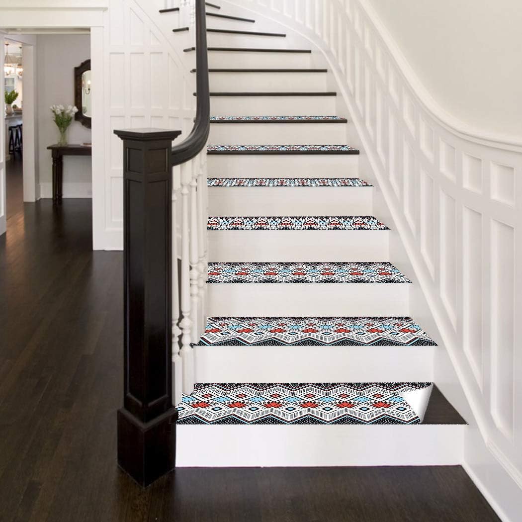 Fabric Texture Tread Stickers Anti-Slip Stairs Stickers Floor Stickers Corridor Stickers (39.37"X9.84") X3Pcs