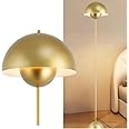 COSYLUX Modern Floor Lamp for Living Room, Industrial Tall Standing Lamp for Bedroom, Metal Shade Reflecting Light Reading Floor Lamp for Office, Nursery Room, Corner(Gold)