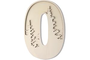 LONGAN CRAFT Woodland Layered Wooden Letters 12 Inch, Boho Large Wooden Name Signs for Nursery Big Paintable Wooden Letter O Cutout Wood Forest Letters Alphabet for Wall Decor Baby Name Kids Room Wall Art