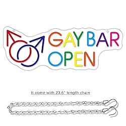 Xixkilly Gay Bar Open Neon Sign for Wall Decor Bar