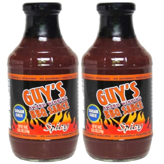 Guy's Award Winning Sugar Free BBQ Sauce 2 Pack Spicy