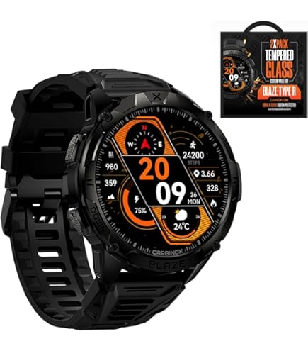 Amazon.com: CARBINOX Blaze Smart Watch with Charger GPS, Rugged