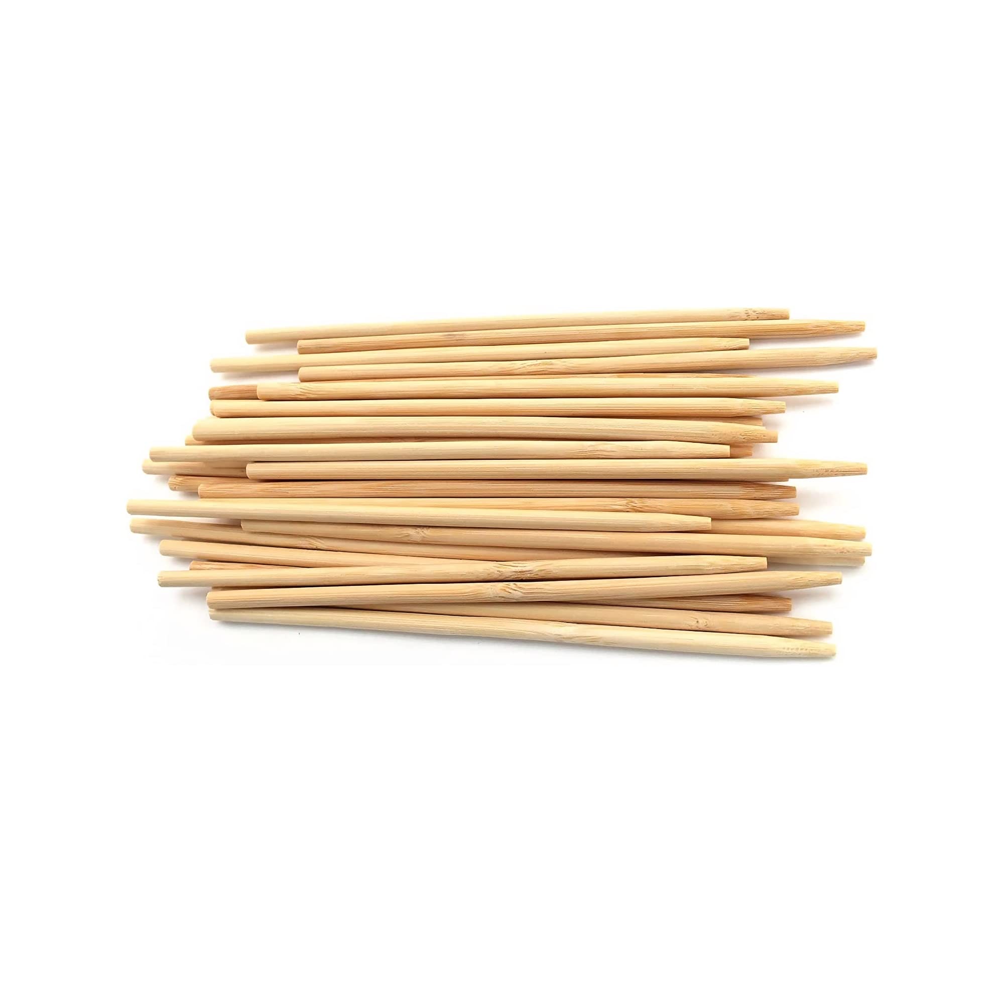 BambooMN - 5mm Semi-Point Candy Apple Bamboo Skewers - 12" (30cm) - 1,000 Pieces