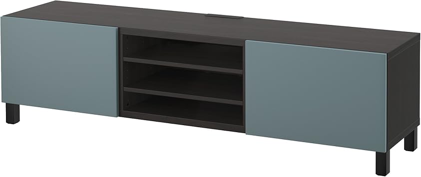 Ikea Besta Tv Bank Mit Schubladen Schwarzbraun Amazon De Elektronik